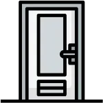 puerta de interior, puerta de exterior